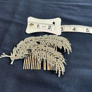 Crystal,and Silver Tone Hair Comb